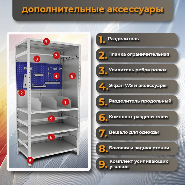 Аксессуары дополнительные к стеллажам Практик фото Стеллаж Мастер